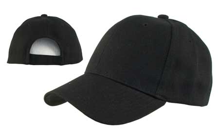 Wool Look Baseball Hat with Adjustable Velcro Back
