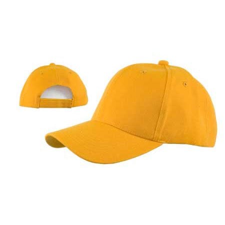 GOLD Wool Look Baseball Hat with Adjustable Velcro Back - Single Piece