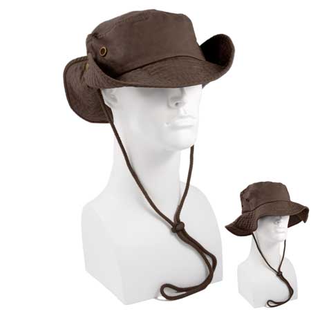 1pc Brown Safari Boonie Hat - Single Piece