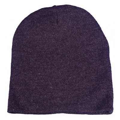 Dark Gray USA Made Solid Beanie Winter Hat - Single Piece
