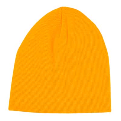 GOLD USA Made Solid Beanie Winter Hat - Single Piece