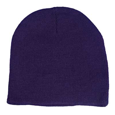 Navy USA Made Solid Beanie Winter Hat - Single Piece