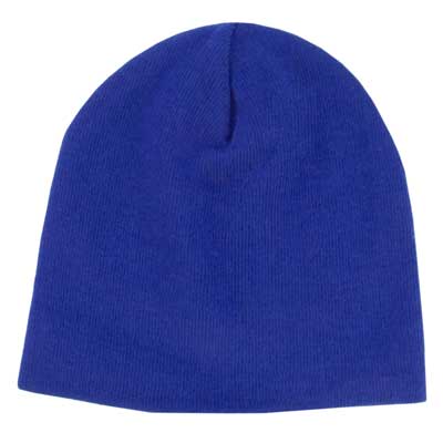 12pcs Solid Royal Blue Beanie Winter Knit Hats - Made in USA - Dozen Packed