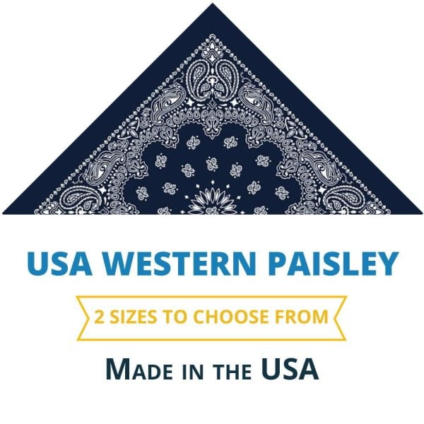 Western Paisley Handkerchiefs - USA - 100% cotton