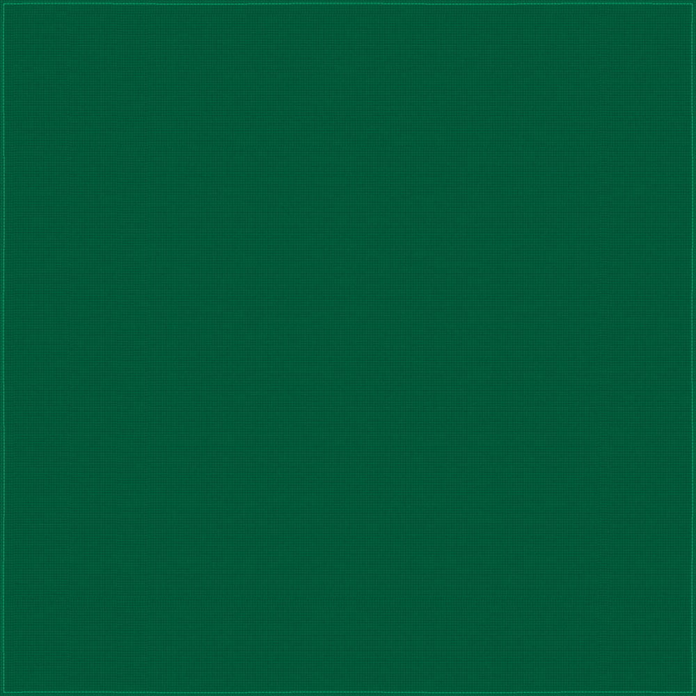 1pc Hunter Green Solid Handkerchief - Single 1pc 14x14