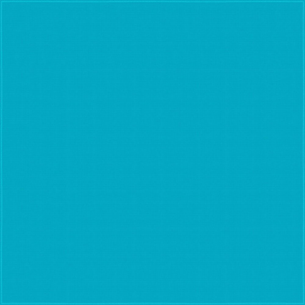 1pc Turquoise Solid Handkerchief - Single 1pc 22x22