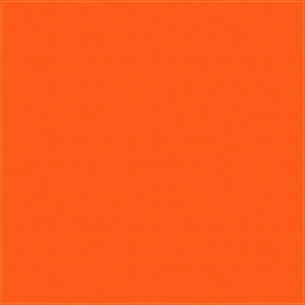 1pc Orange Solid Handkerchief - Single 1pc 27x27