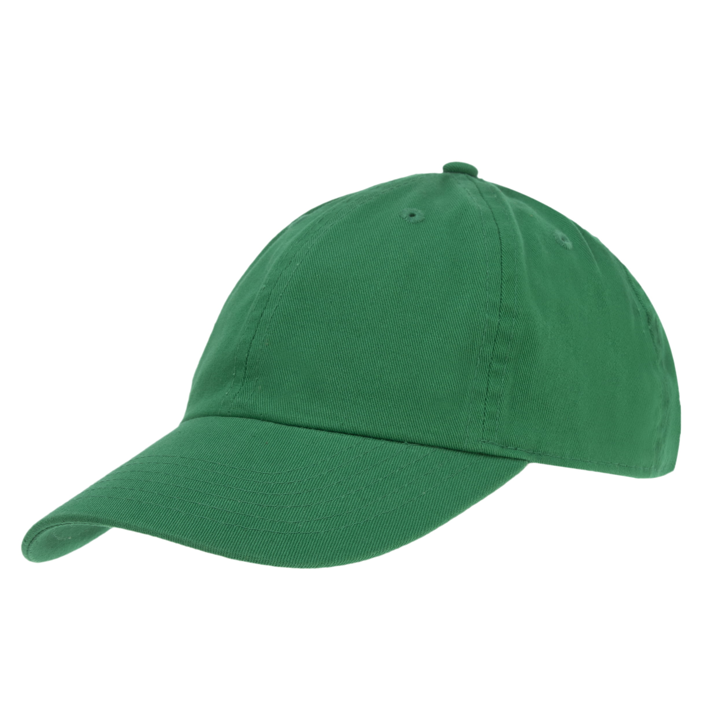 12pcs Kelly Green Solid Baseball Hats Low Profile - Unconstructed - Adjustable Clasp - 100% Cotton - Stone Washed - Bulk by the Dozen - Wholesale