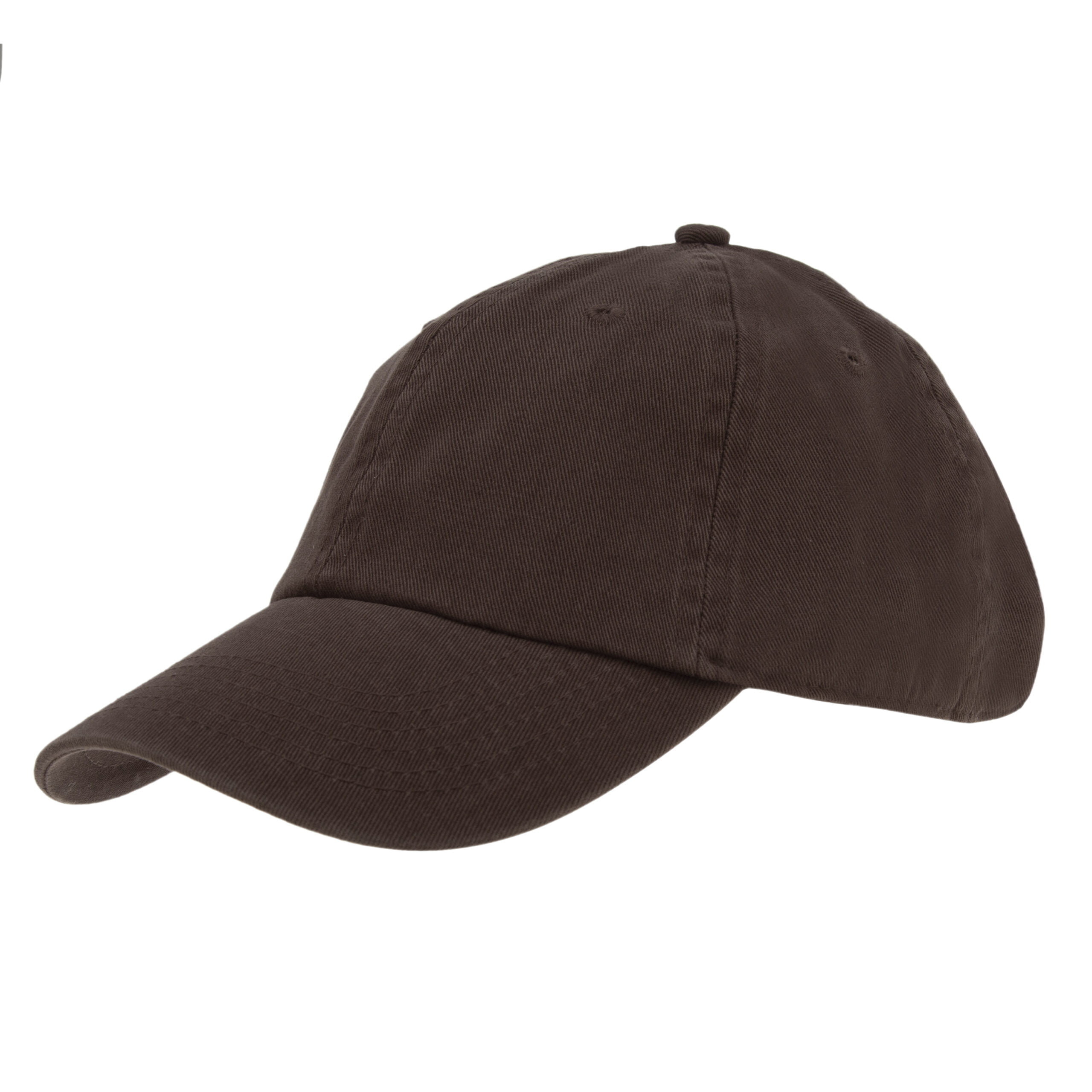 12pcs Dark Brown Solid Baseball Caps Low Profile - Unconstructed - Adjustable Clasp - 100% Cotton - Stone Washed - Bulk by the Dozen - Wholesale