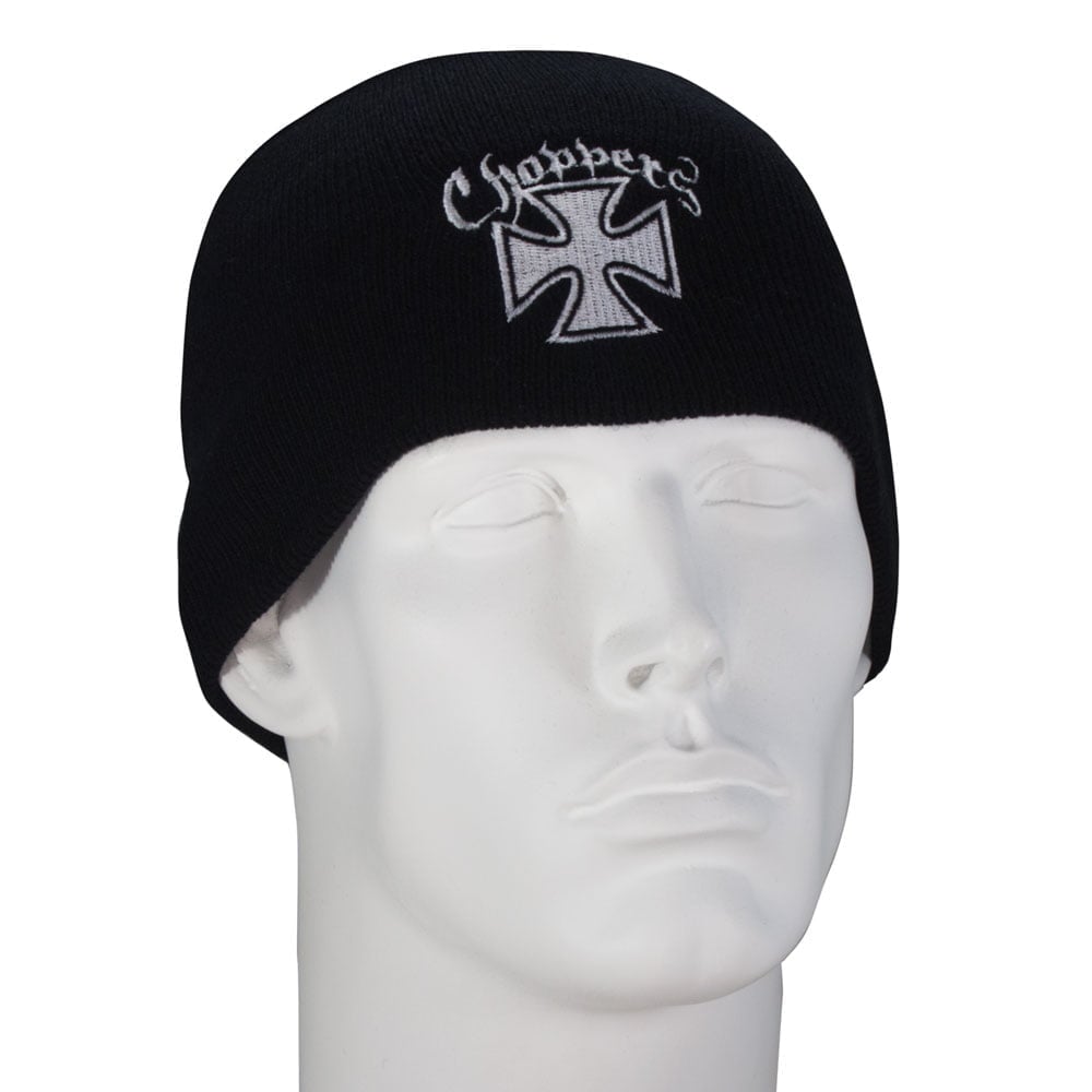 Maltese Cross Choppers Embroidered Black Beanie
