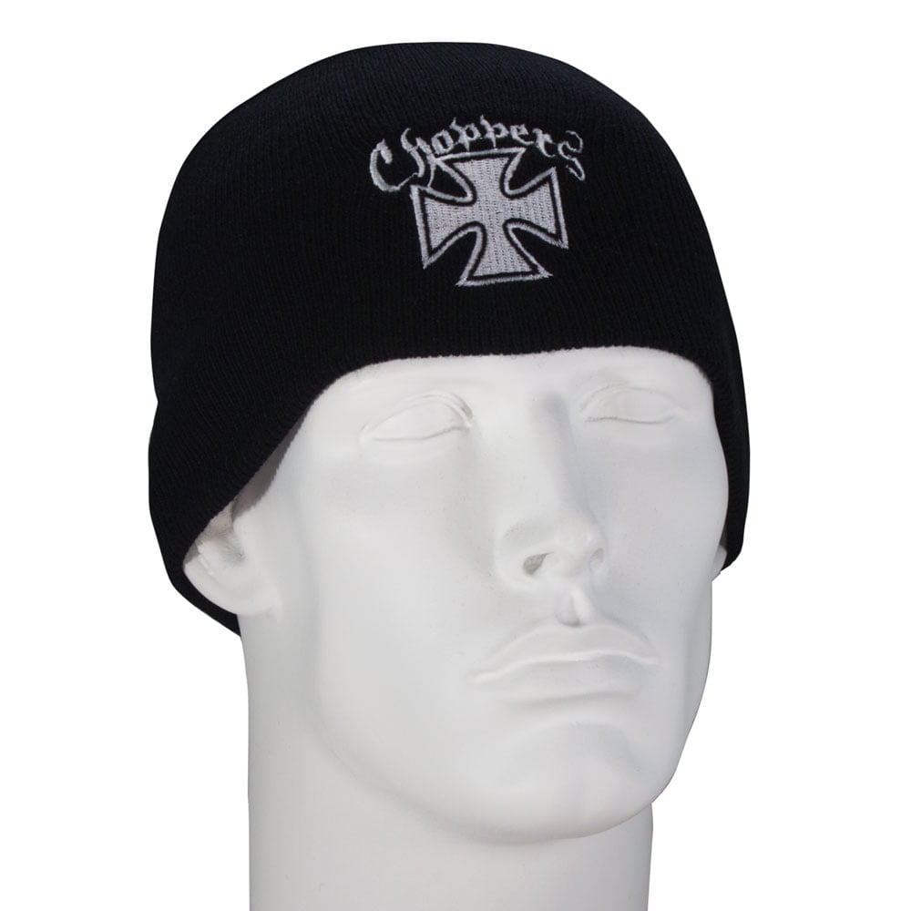 Maltese Cross Choppers Embroidered Black Beanie - 144pcs - Case