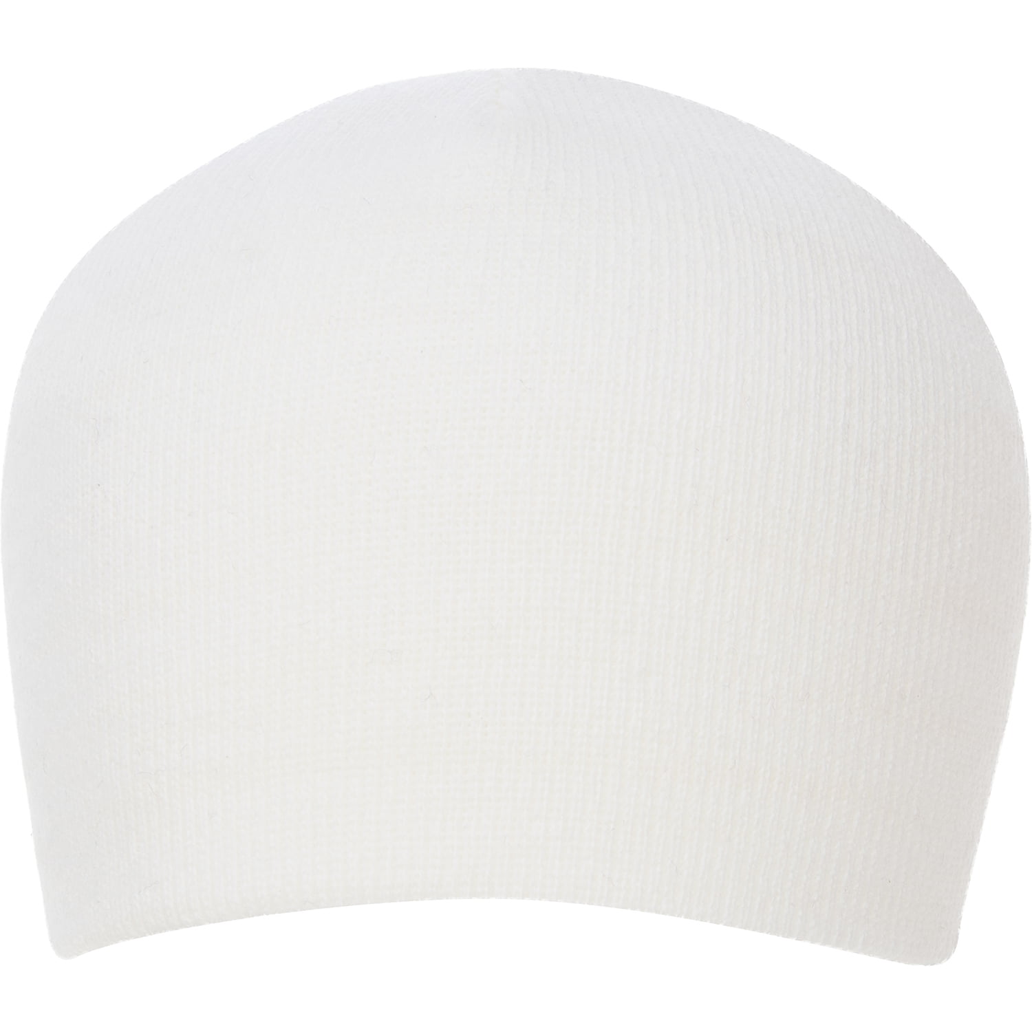 White USA Made Solid Beanie Winter Hat - Single Piece