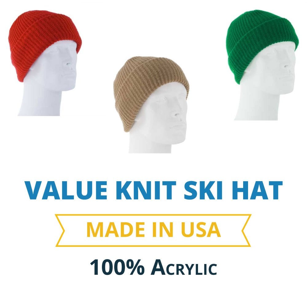 Value Knit Ski Hat - Made in USA