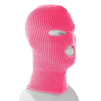 Pink USA Made Superstretch Full Face Ski Mask - Dozen Packed