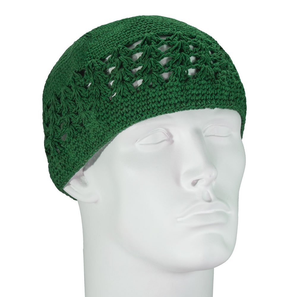 Green Dual Weave Kufi - Kelly Green, 1 piece