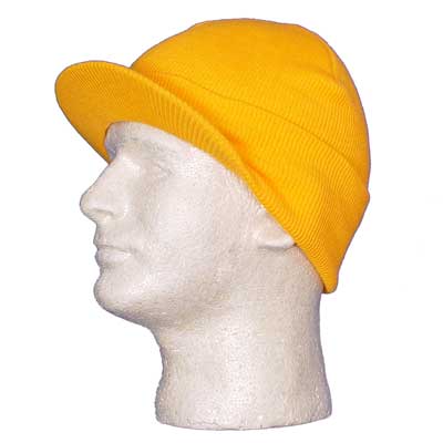 Yellow USA MADE Ski Hat Visor - Dozen Packed