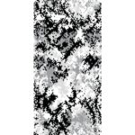 A digital camouflage pattern in shades of black white and grey covers the surface with irregular pixelated shapes suggesting depth and texture suitable for military or tactical use.