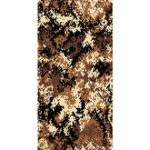 A camouflage pattern covers the entire surface with irregular shapes in shades of brown black and beige creating a disruptive visual effect suitable for military or outdoor use.