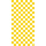 A repeating pattern of yellow and white checkered squares fills the space creating a vibrant visual effect suitable for backgrounds or designs with a bold aesthetic.