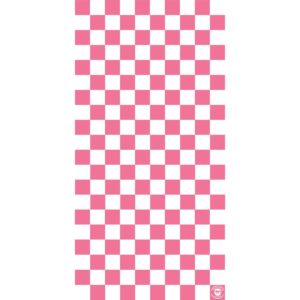 A repeating pattern of pink and white checkered squares occupies the space  creating a vibrant and bold visual effect suitable for various design contexts.
