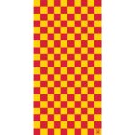 A red and yellow checkered pattern fills the entire area consisting of alternating squares creating a vibrant and bold visual effect suitable for various decorative uses.