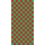 A checkered pattern of alternating red and green squares covers the entire surface creating a festive or holiday-themed visual effect in a bright and uniform manner.