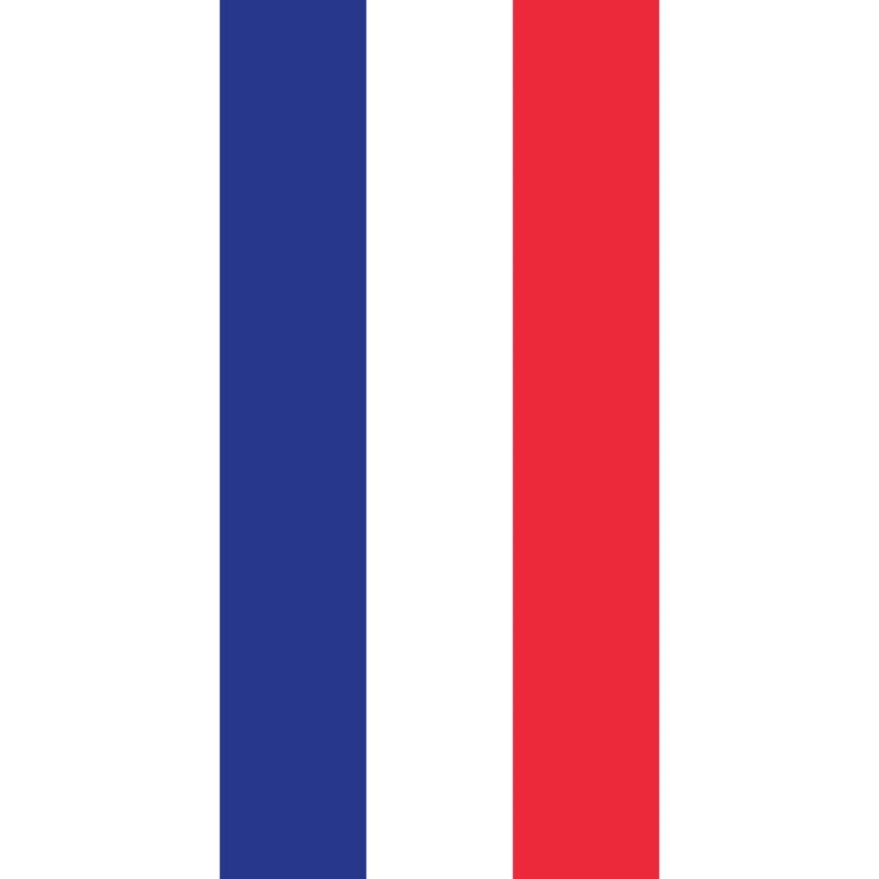 Country Flag Tube Headband A vertical tricolor flag features three vertical bands of blue white and red the blue band is on the left the white band in the middle and the red band on the right