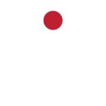 A red circle is positioned at the center of a blank white background creating a simple and bold visual statement with strong contrast between the colors.