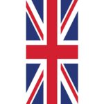 A flag features a red cross overlaid on a blue field with white accents the design represents the United Kingdom symbolizing its national identity and heritage.