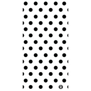 A white background features a repeating pattern of evenly spaced black dots creating a visually striking design without any text or additional elements present