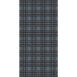 A plaid fabric displays a pattern of alternating squares in shades of gray and black with white lines intersecting. The context suggests it's suitable for textile applications or clothing design.