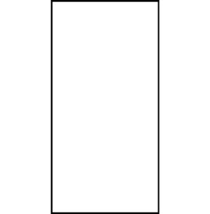 A blank rectangular white surface is enclosed within a thin black outline set against a plain background inviting various uses such as drawing writing or displaying content
