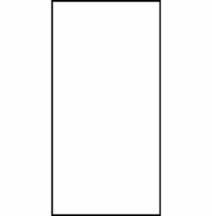 A plain white rectangular surface is enclosed within a thin black border with no markings or objects present suggesting a minimalistic art or design context.