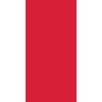 A red rectangle fills the right side while a white rectangle occupies the left side creating a strong color contrast with a simple and bold design.