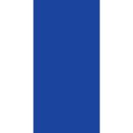 A solid blue rectangle occupies the central area with a white vertical strip on the left side creating a simple two-tone design that emphasizes color contrast and symmetry