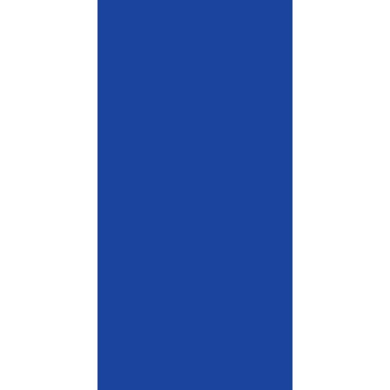 A solid blue rectangle occupies the central area with a white vertical strip on the left side creating a simple two-tone design that emphasizes color contrast and symmetry
