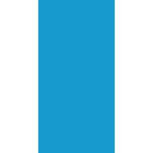 A bold blue shape resembling a stylized letter or symbol stands against a stark white background creating a striking visual contrast that draws attention to the object.