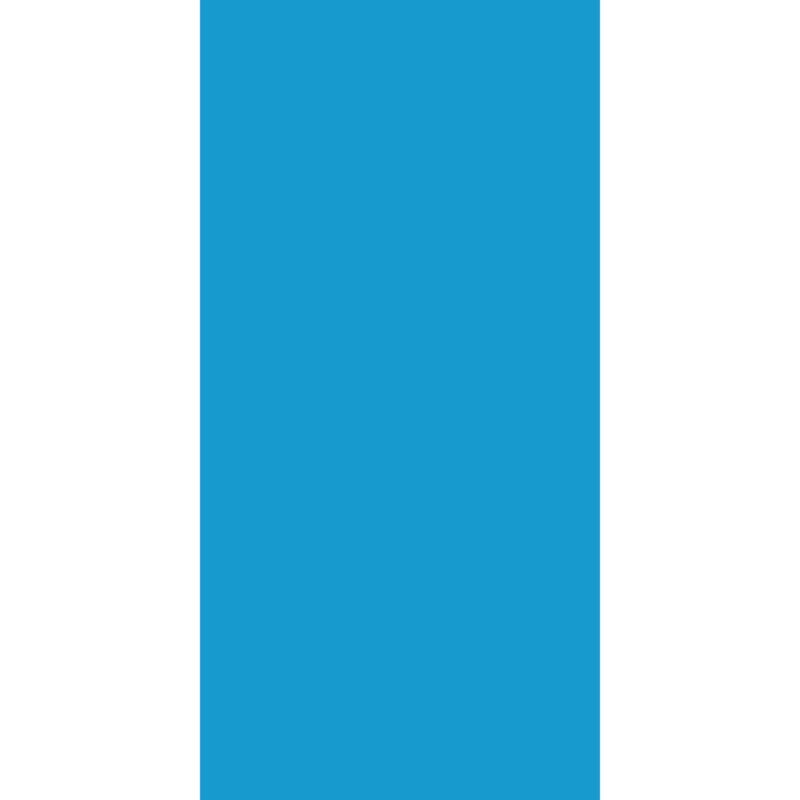 A bold blue shape resembling a stylized letter or symbol stands against a stark white background creating a striking visual contrast that draws attention to the object.