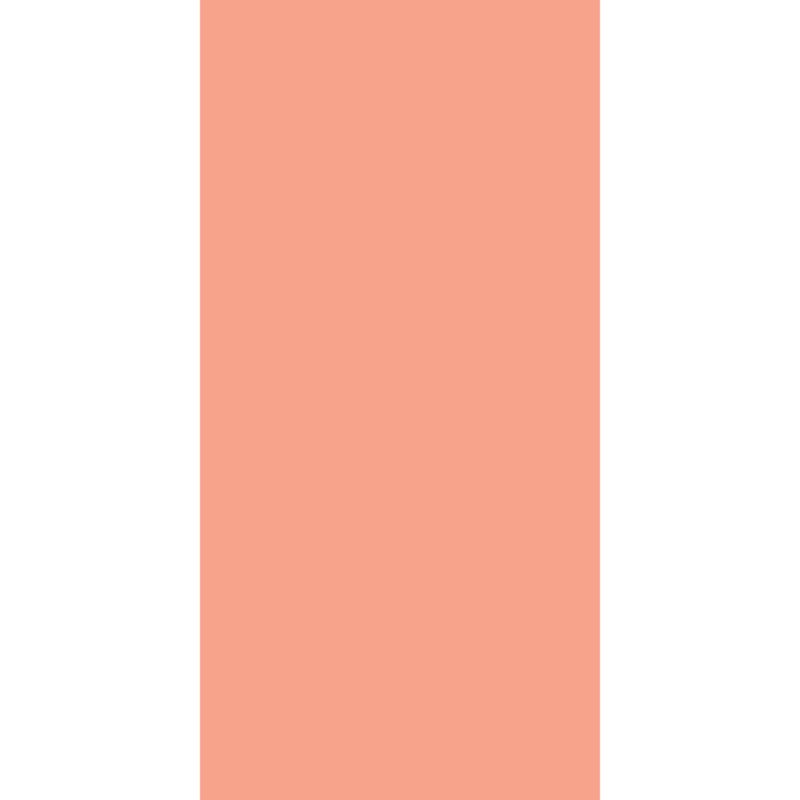 A light peach-colored rectangular shape occupies the left side with a stark white area on the right  creating a simple two-tone composition that emphasizes color contrast.