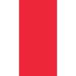 A solid red circle occupies the center of a white background representing a simple graphic design element that draws attention with its bold color contrast in a minimal context.