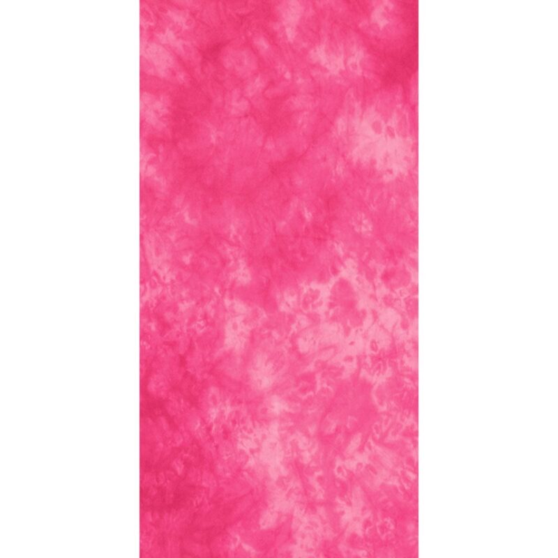 Tie Dye Tube Headband A bright pink textured fabric covers the surface with variations in shade creating a marbled effect that enhances its visual depth and appeal in a playful design context