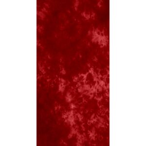 A textured fabric in deep red displays a marbled pattern with varying shades of red creating a rich and vibrant effect against a solid background.