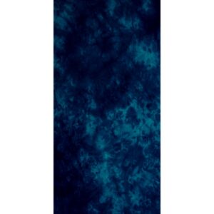A dark blue textured fabric fills the frame creating a fluid and dynamic pattern that resembles swirling waves or clouds with varying shades of blue and hints of turquoise.